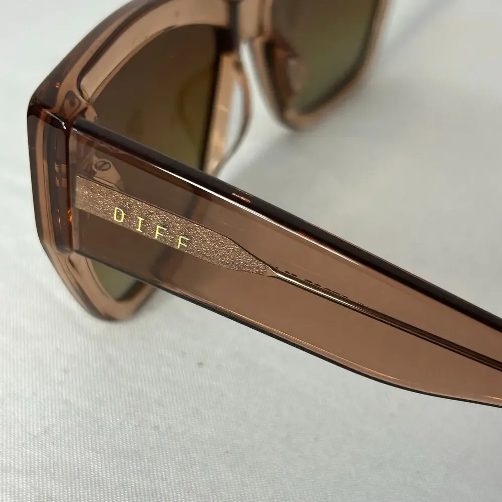 DIFF Eyewear Vivienne Sunglasses CFBGP Brown Gradient 56-18-140 w/ Case